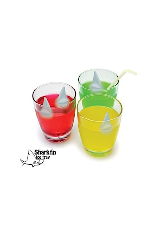 Shark Fin Köpekbalığı Buz Kalıbı Buzdolabı Parti Kadeh Buzluk Çok Renkli