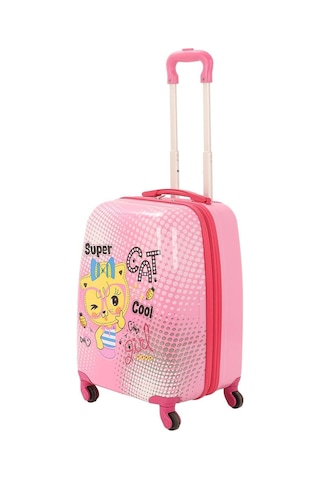 Mçs Group V307 Abs Çocuk Valiz-pembe - Super Cat Baskı S18y10001800309 00309 Çok Renkli