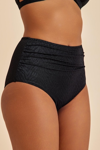 Amarelle Bali Siyah Yüksek Belli Toparlayıcı Bikini Alt Siyah