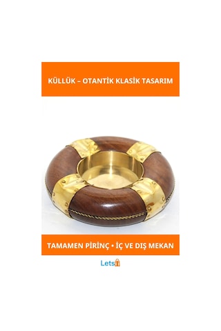 Aksesuar Olarak Kullanılabilen Otantik Pirinç Küllük