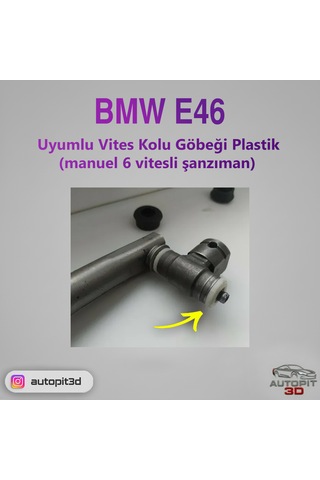 Bmw E46 Uyumlu Vites Kolu Göbeği Plastik Manuel 6 Vites Siyah