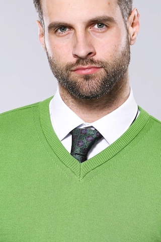 Wessi V Yaka Erkek Triko - Yeşil