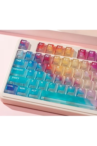 Nebula Bulutu Keycaps Renkli Sisli Mekanik Rgb Klavye Tuş Takımı