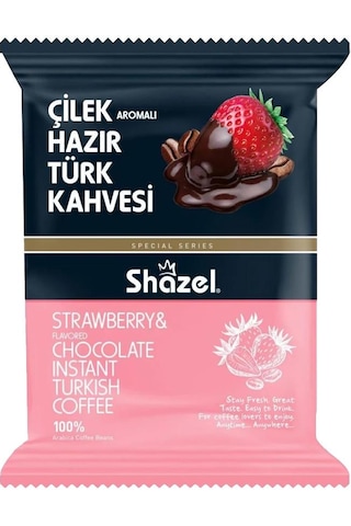 Shazel Çilek Aromalı Hazır Türk Kahvesi 100 Gr Öğütülmüş