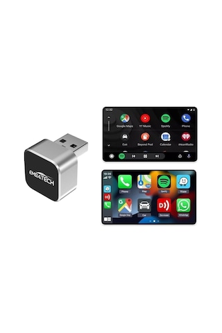 Embatech 2in1 Kablosuz Carplay Ve Android Auto Adaptörü Emt-001