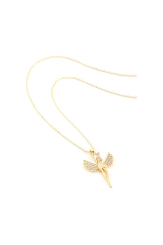 Peri Zirkon Kolye Gold 45 Cm Altın