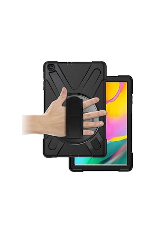 iPad Uyumlu  6 Air 2 Shrp Defender Tablet Silikon - Siyah Arka Kapak