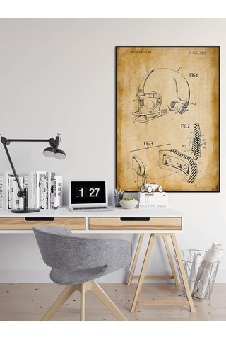 Dekoratif Sanatsal Amerikan Futbolu Patent Posteri 60x90cm. Sku: Smgstk29a5ec2d6a