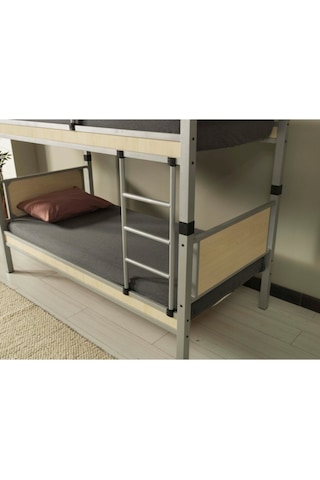 Teknor Genç Çocuk Odası Ahşap Başlıklı 90x200 Metal Ranza
