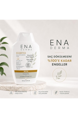 Enaderma Şampuan Saç Dökülmesine Karşı Şampuan Biotin, Procapil Ve Vitamin Kompleksli Saç Bakım Şampuanı Tüm Saç Tipleri