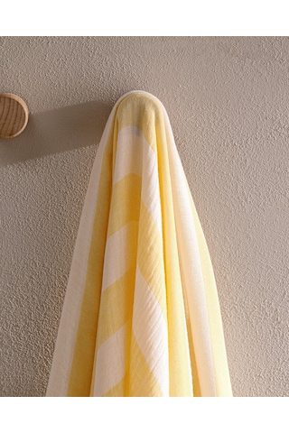 Madame Coco Brise %100 Pamuk Müslin Peştamal - Beyaz/sarı - 80x160 Cm 8684427224434 Çok Renkli