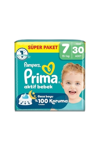 Prima Aktif Bebek Süper Paket 7 Beden 30 Adet