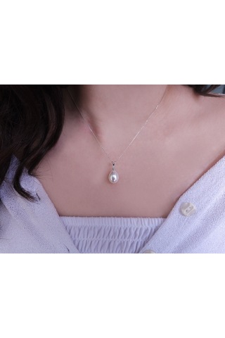 Sirius Pırlantalı Drop Inci Kolye 0815P0022