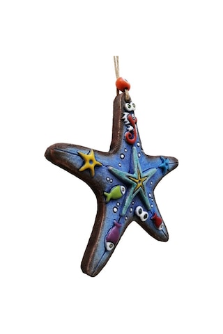 Özel Tasarım Deniz Yıldızı Seramik Duvar Süsü Ev Bahçe Duvar Dekorasyon