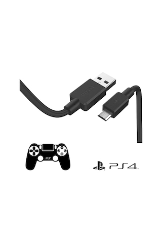 Tecno Ps4 Joistick Şarj Kablosu Micro Siyah