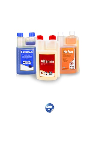 Kanatlı Hayvanlar İçin 3'lü Set Farmatom+neftor+alfamin 500 Ml