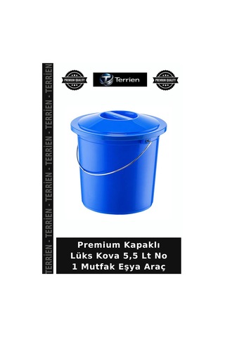 Premium Kapaklı Lüks Kova 5,5 Lt No 1 Mutfak Eşya Araç Çok Renkli