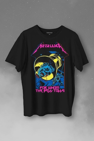 Metallica For Whom The Bell Tolls New Yeni Rock Metal Müzik Baskılı Tişört Unisex T-shirt 001