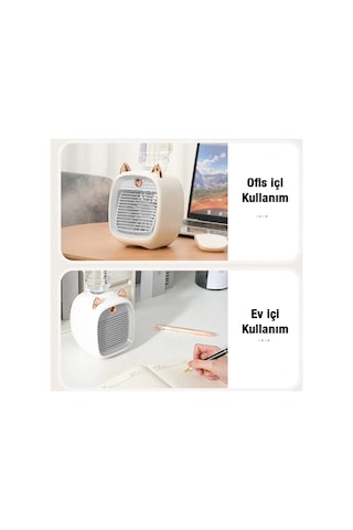 Ezere Hava Nemlendiricili Masaüstü Fan Taşınabilir Mini Klima Soğutucu- 5775