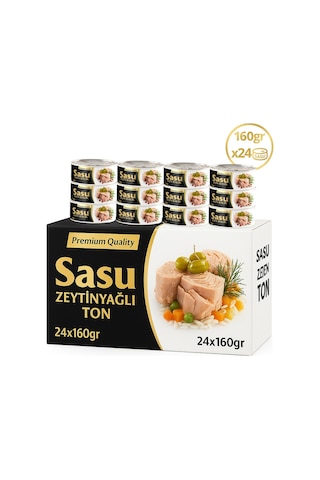 Sasu Zeytinyağlı Ton Balığı Bütün Dilim 24 x 160 G