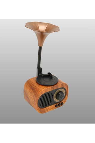 Taşınabilir Mini Retro Radyo Bluetooth Hoparlör Usb Sd Aux Destekli Tech