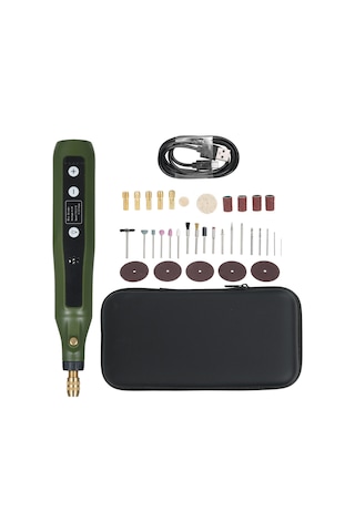 Suofeng 5 Hız Ayarlı Mini Döner Alet Seti - 34 Aksesuarlı Çok Amaçlı El Aleti, Gravür, Zımpara, Parlatma, Oyma İçin