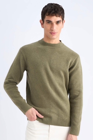 DeFacto Relax Fit Bisiklet Yaka Triko Kazak E8390AX24CWKH433