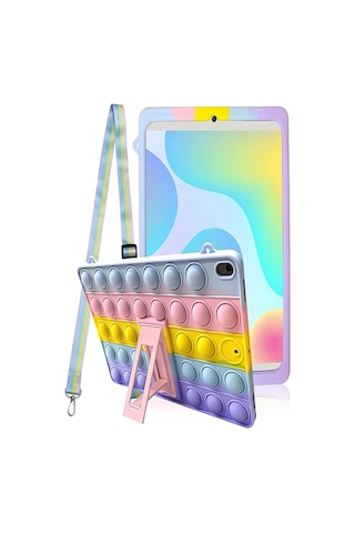 Apple Uyumlu iPad  5. Ve 6. Nesil 9.7" Inc Tablet Popit Kılıf Askılı Koruyucu Eğlenceli 3'lü Set Kılıf