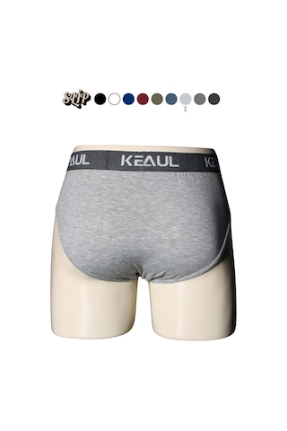 Kp Erkek Düz Pamuklu Gri Boxer Slip Boxer Gri