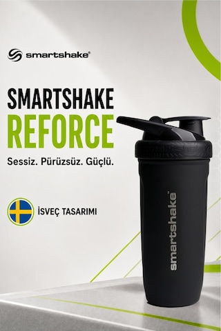 Smartshake Reforce Paslanmaz Çelik Serisi 900 Ml Siyah Protein Shaker