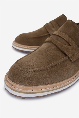 Valmenti Erkek Hakiki Deri Loafer Ayakkabı 325 13153-143 Erk Ayk Y25 Tobacco Suet Kahverengi