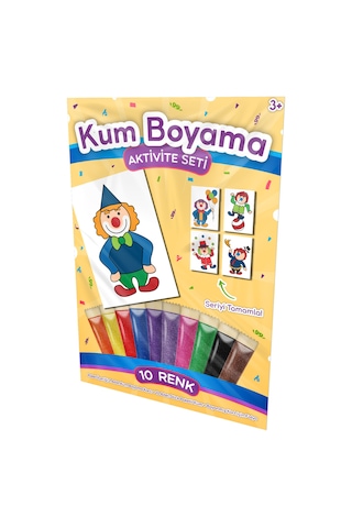 Sevimli Palyaço Kum Boyama Aktivite Seti