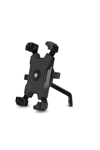 Yaozixa Motorcycle Bisiklet Telefon Tutucu Pla-02 Ayna Tabanlı Siyah, 360 Döner, Şok Emici, Hızlı Kilitleme Siyah