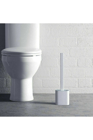 Yaozixa Silikon Tuvalet Fırçası Tuvalet Fırçası Tutucu Yaratıcı Temizleme Fırçası Seti Beyaz