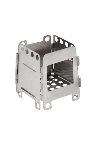 Pazly Taşınabilir Titanyum Hafif Katlanır Kamp Sobası Açık Hava Y Gri