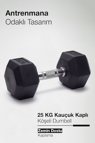 Çelik Ağırlık, Metal Tutma Yerlerine Sahip Tekli Dambıl-kdb 25 Kg Tekli