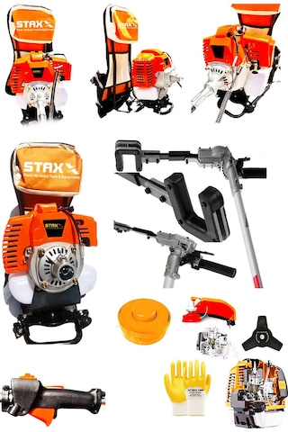 Staxx Power STBT52 52 CC 3 HP Benzinli Sırt Tipi Tırpan + Zeytin Aparatı