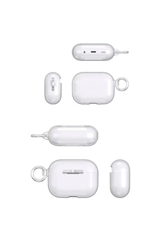 Movenchy Apple Airpods Uyumlu  Pro 2 2.nesil Shell Kılıf - Siyah Belirtilmemiş