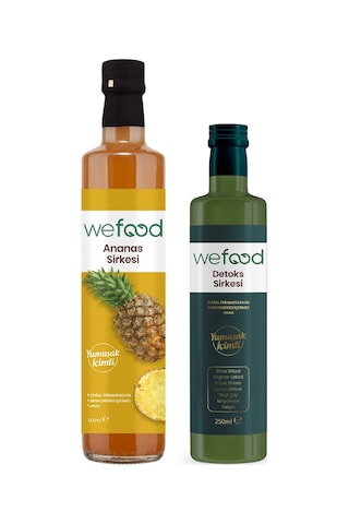 Wefood Ananas Sirkesi 500 Ml + Wefood D-tox Sirkesi 250 ML