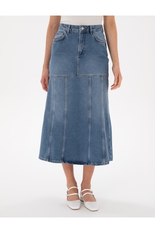 Pierre Cardin Kadın Mavi Etek Jean 50301321-vr036 Mavi
