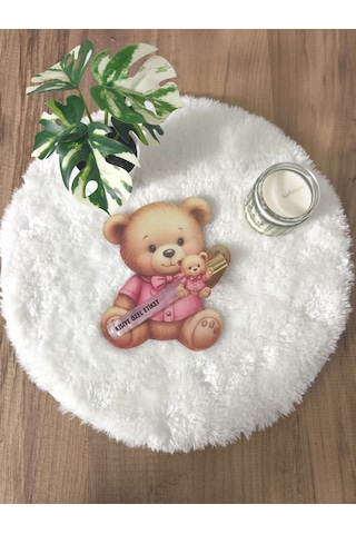 Pamuğum Atelier (25 Adet) Pembe Ayıcık Kartlı 10 Ml Sprey Pembe Kolonya Doğum, Doğum Günü Hediyeliği