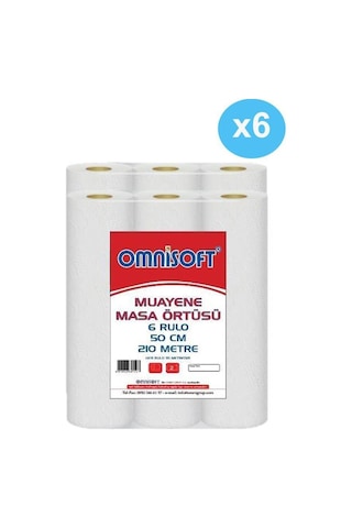 Omnisoft Muayene Masa Sedye Örtüsü Laminesiz 6 Rulo x 6