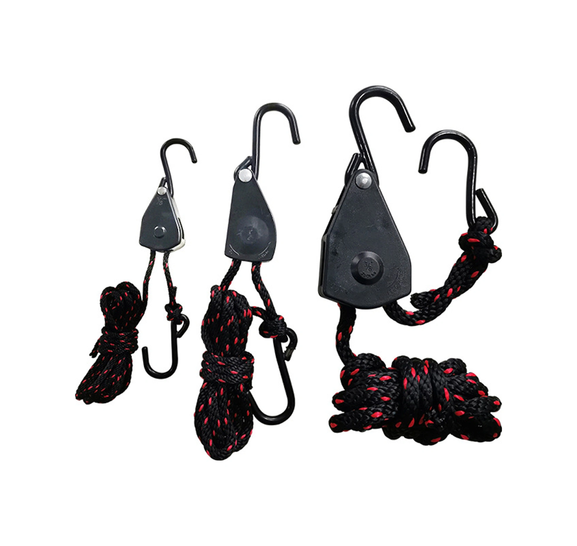 Yaleker 2'li Metal Kayar Tekerlekli 2m Siyah-kırmızı Askı Kordonu - Bitki Çadırı Ve Aydınlatma Aksesuarı, Plastik Kutuda Paket Diğer