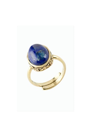 Oval Doğaltaşlı Otantik Yüzük - Lapis N145 Çok Renkli 60610537