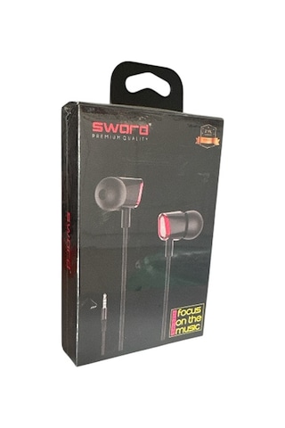 Sword Slc01 Mikrofonlu Kablolu Kulak İçi Kulaklık 3.5mm Jack Girişli Siyah Slc01s