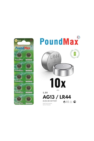 10 Adet Lr44 Ag13 A76, G13, L1154, Sr44, G13a 1,5 V Alkalin Düğme Pil Paketi Cıva İçermeyen, Sızdırmaz, Uzun Raf Ömrü, Oyuncaklar, Ölçüm Cihazları Ve Hesap Makineleri İçin İle Uyumludur