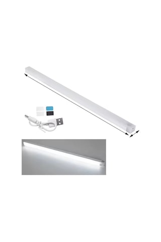 50 Cm Beyaz Işık Hareket Sensörlü Dolap İçi Çalışma Masası Mutfak Tezgah Altı Usb Led Işık Çok Renkli