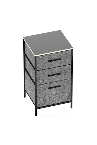 Çok Amaçlı Dolap 3 Çekmeceli Orta Boy Komodin Sehpa Füme 1599