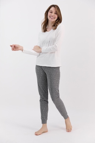 Arnetta Krem Love Puantiyeli Kadın Pijama Takımı 5274-27864