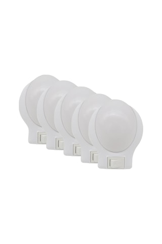 Ufo Led Gece Lambası 0,5W Tasarruflu Işıklı Fişli Düğmeli 5 Adet(535545742) Çok Renkli